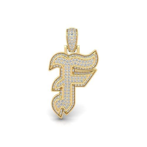 F Initial Capital Fancy Latter 3d Model and Render Detail 3D print model