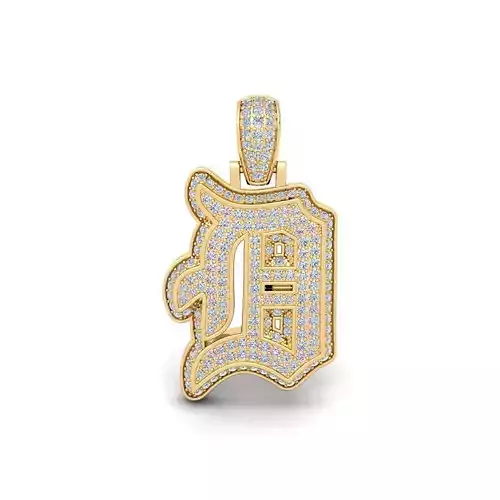 D Initial Capital Fancy Latter 3d Model and Render Detail