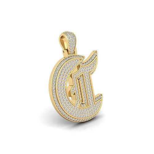 C Initial Capital Fancy Latter 3d Model and Render Detail  3D print model