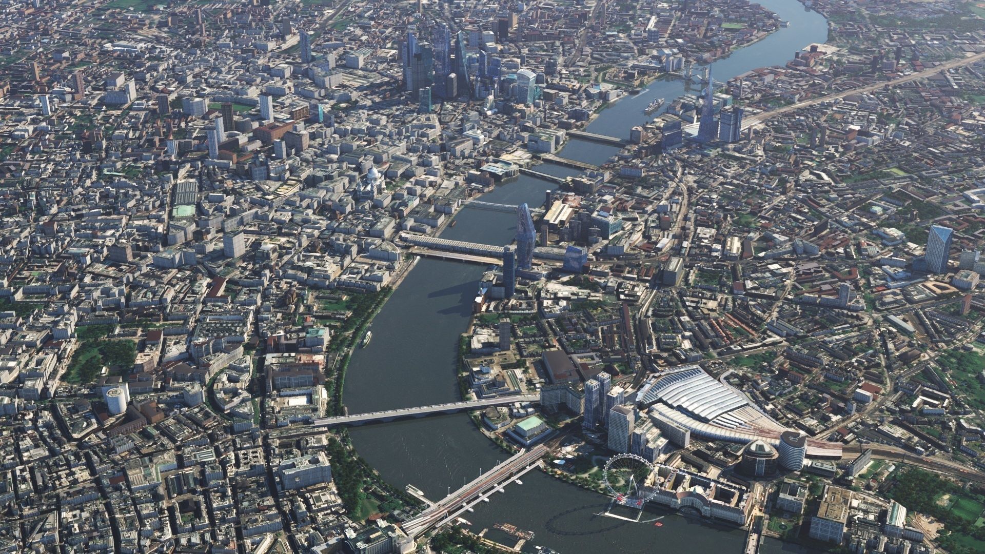 London and river thames 3D model_2