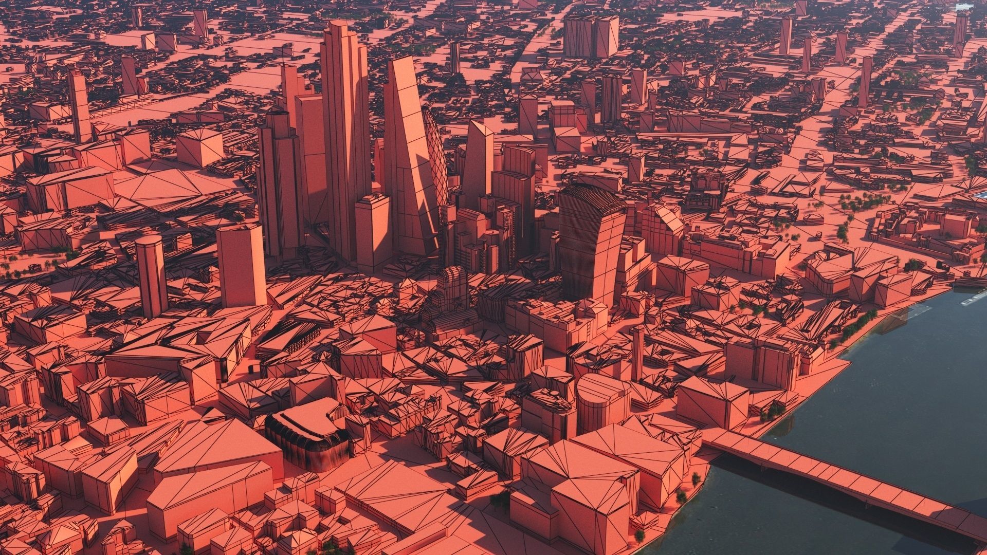 London and river thames 3D model_22