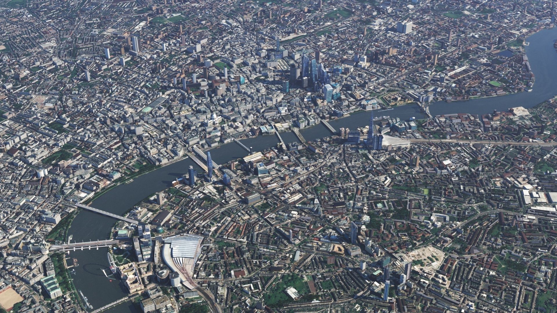 London and river thames 3D model_4