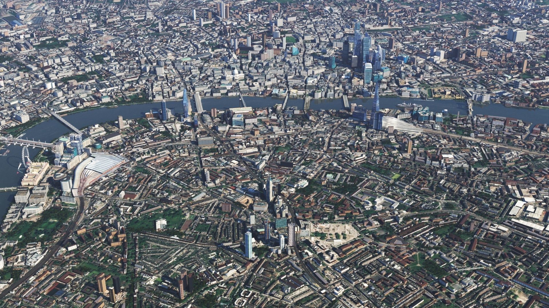 London and river thames 3D model_7