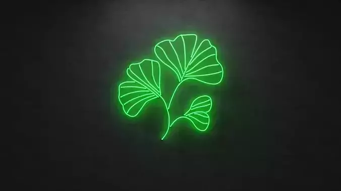 Neon 3D Model 21 - Leaf 3 3D model