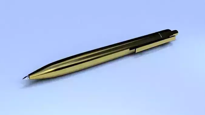Pen 3D Model gold