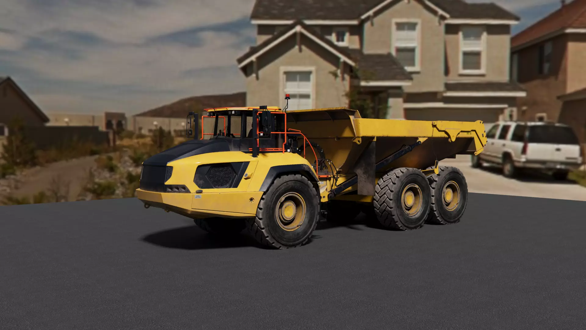 Articulated Dump Truck Low-poly 3D model