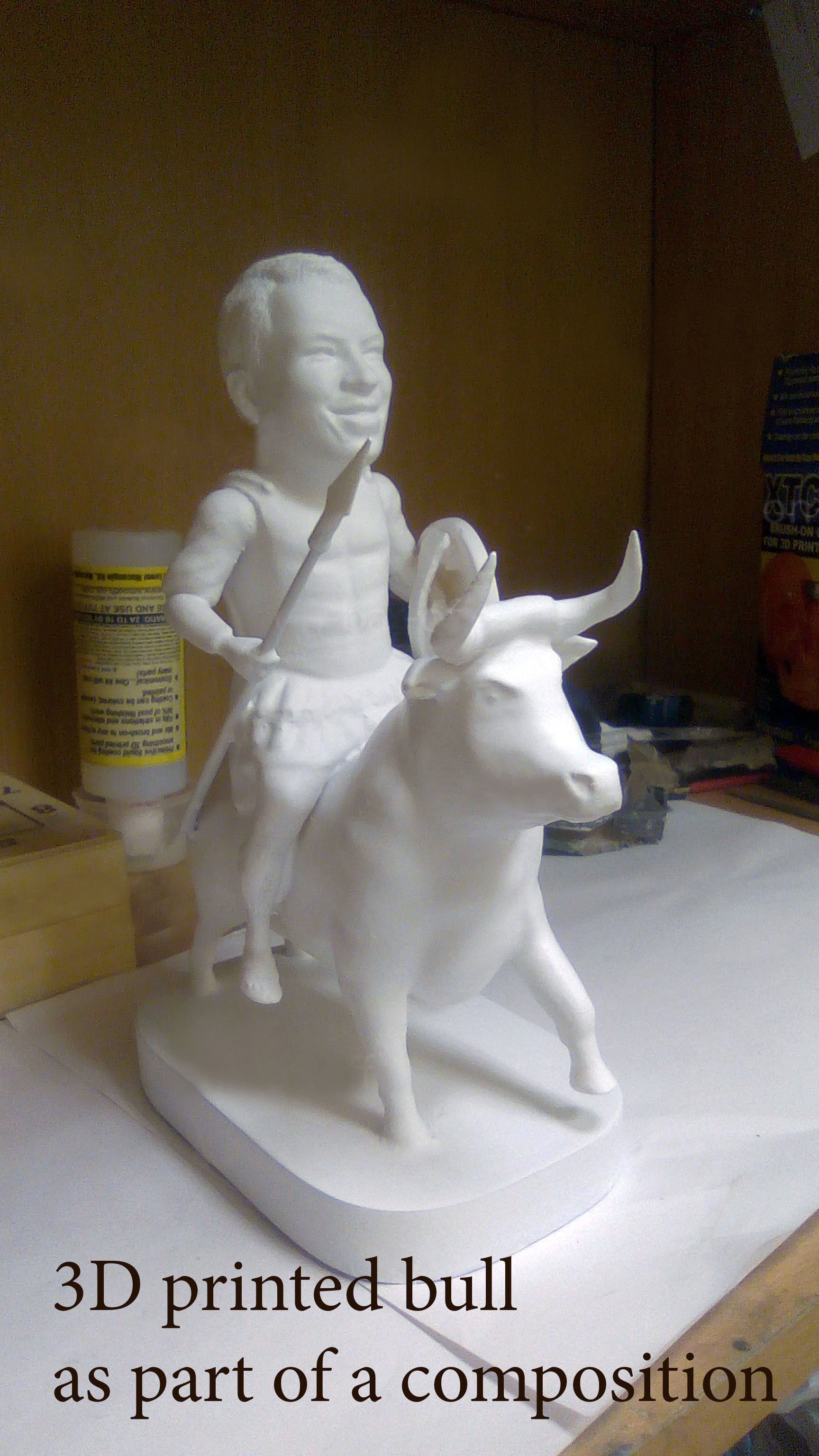 Bull statue 3D print model_6