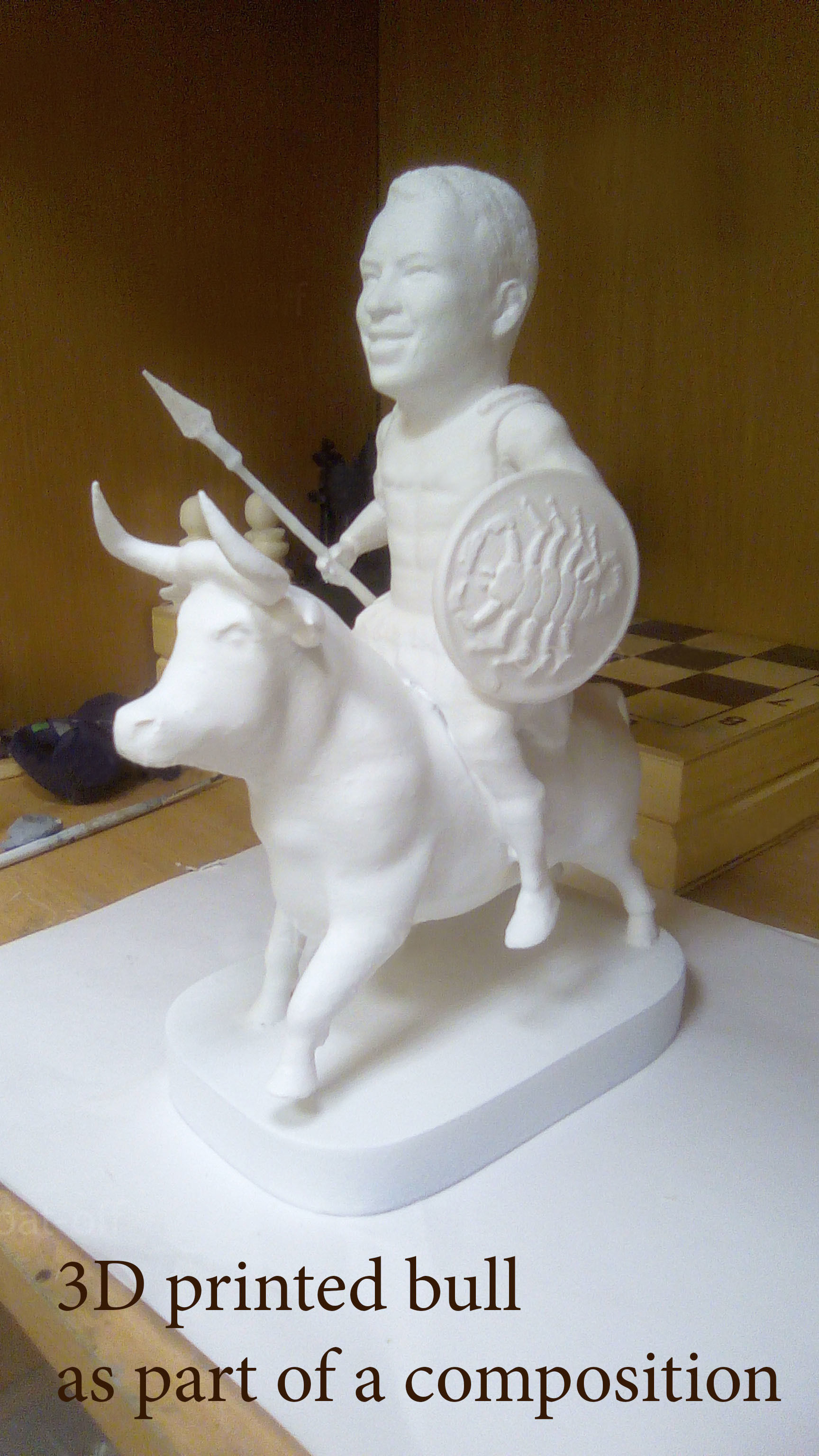 Bull statue 3D print model_5