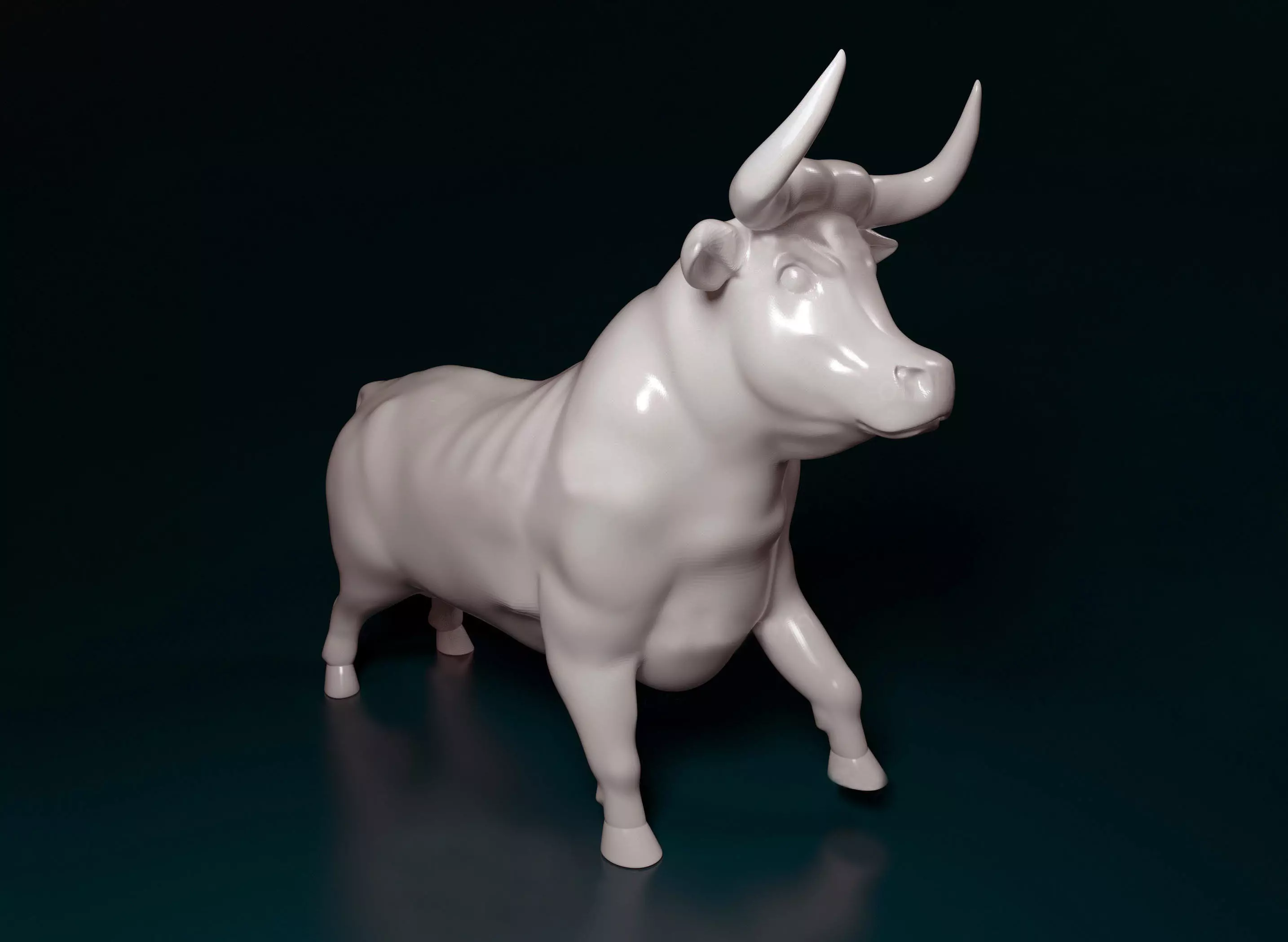 Bull statue 3D print model_0