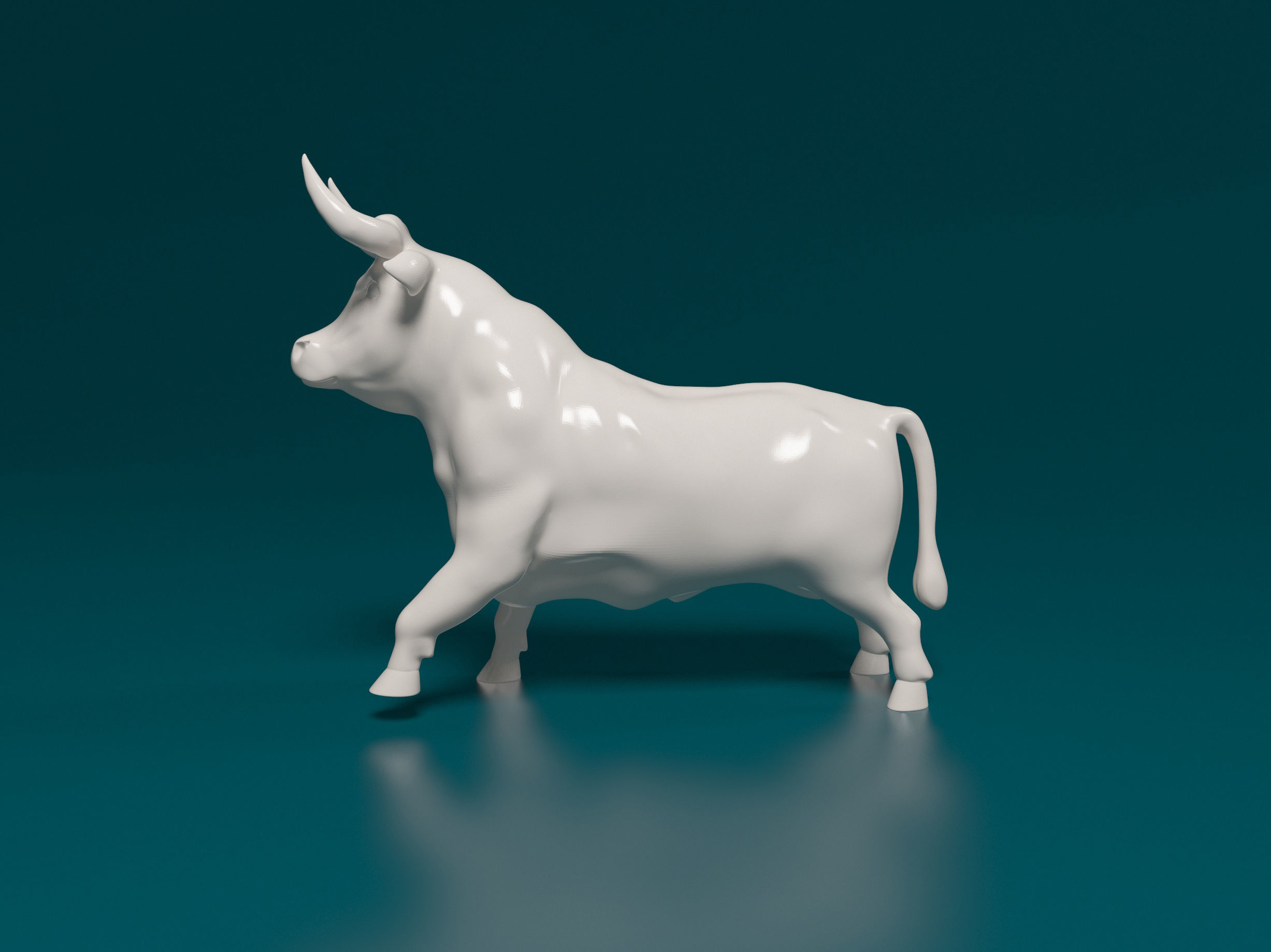 Bull statue 3D print model_3