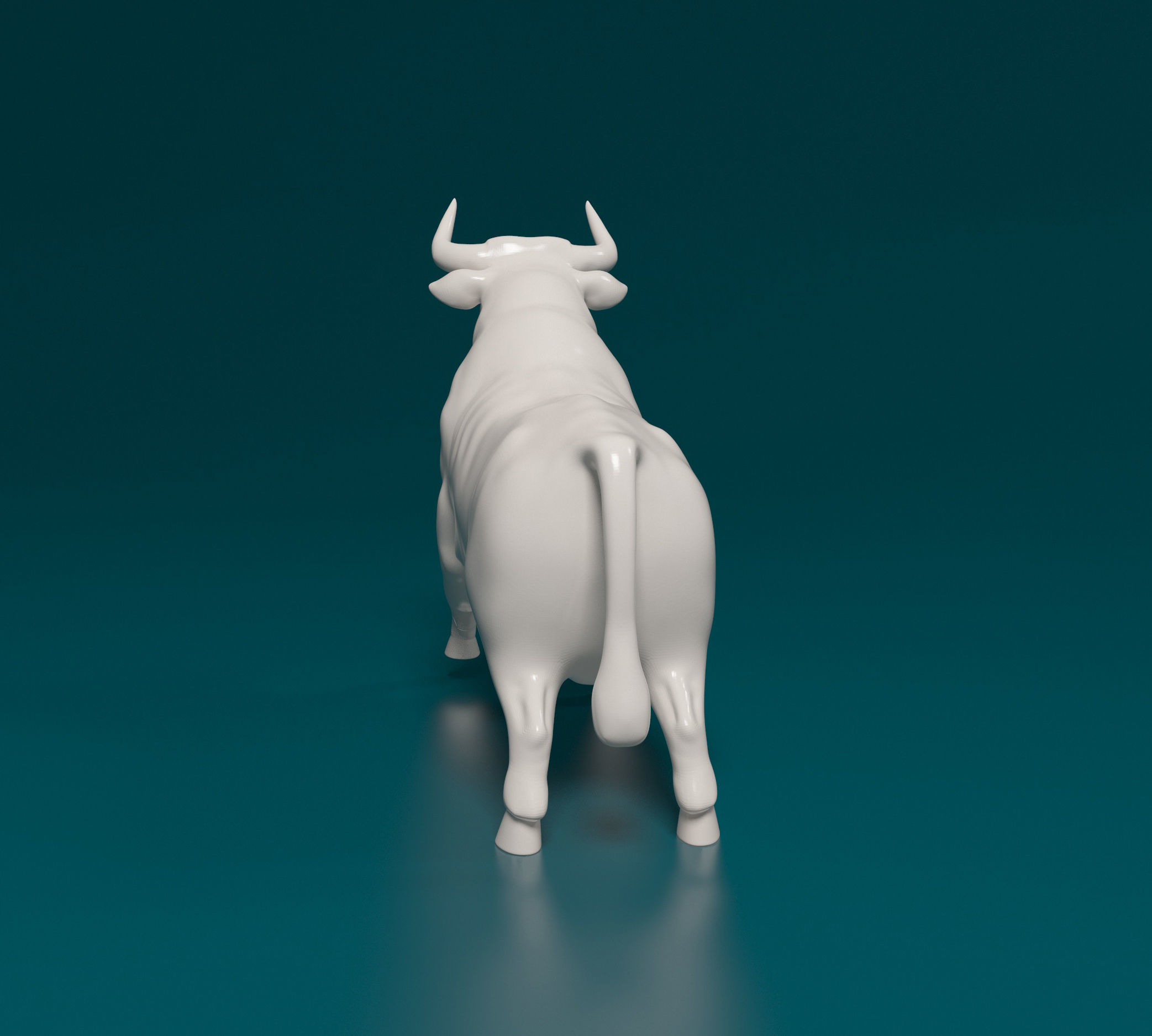 Bull statue 3D print model_2