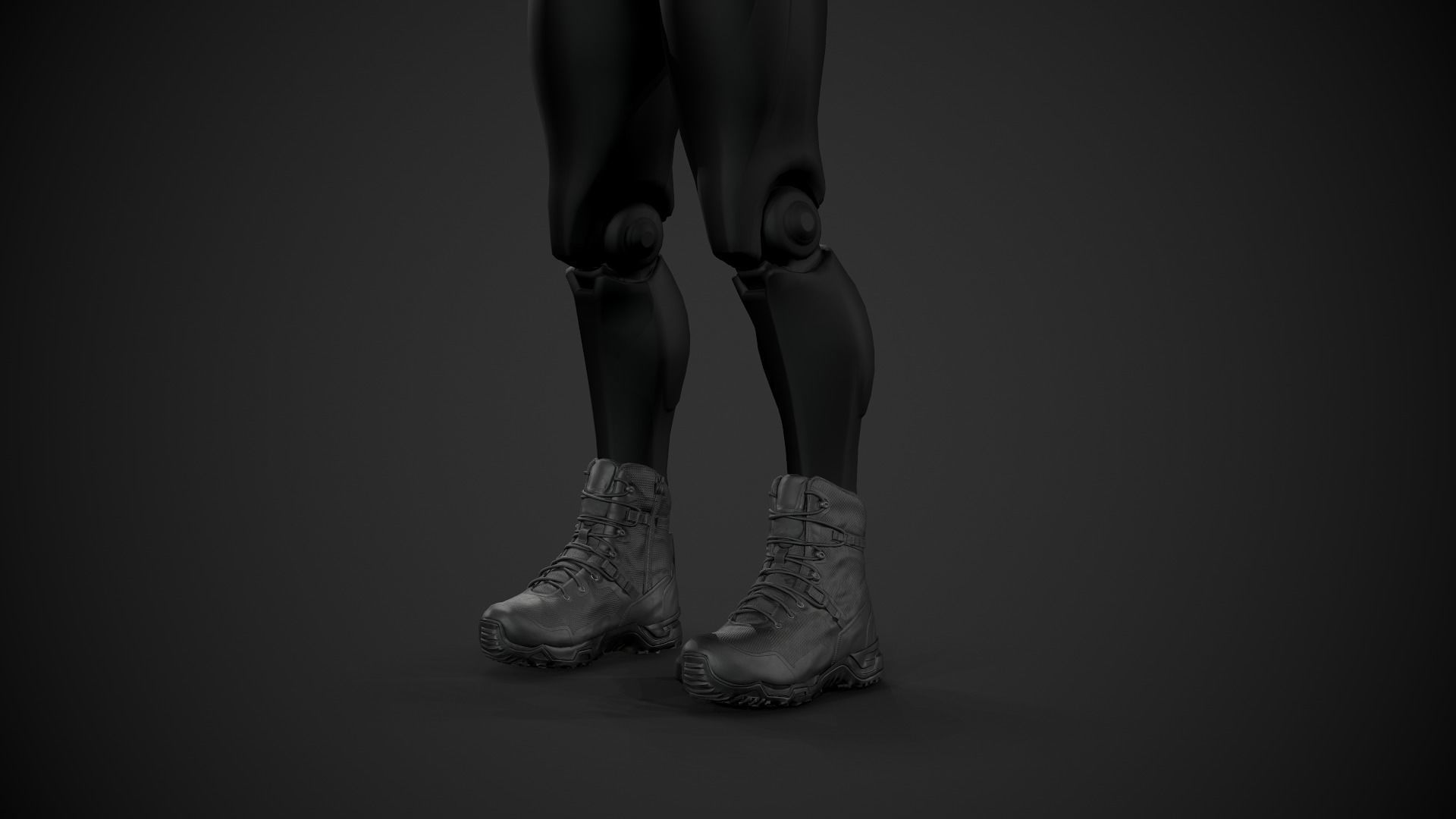 SWAT Alpha Fury Military Boot Low-poly 3D model_10