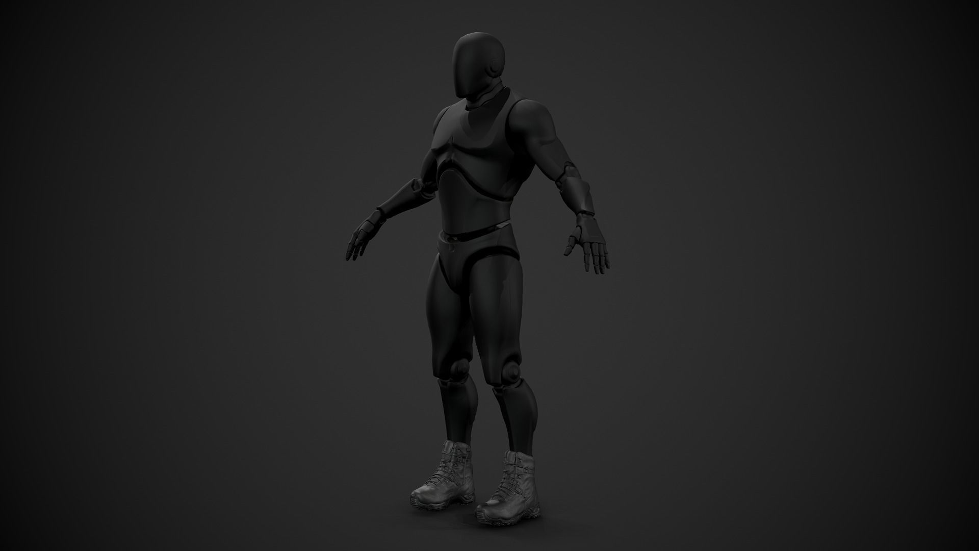 SWAT Alpha Fury Military Boot Low-poly 3D model_9