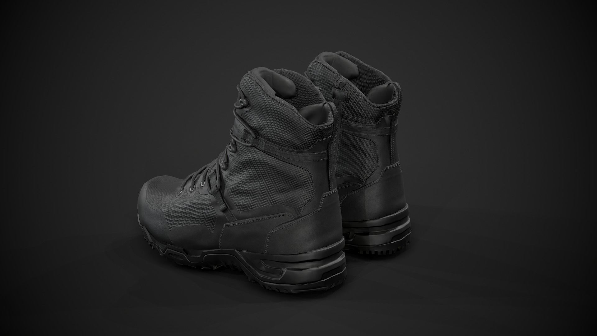 SWAT Alpha Fury Military Boot Low-poly 3D model_1