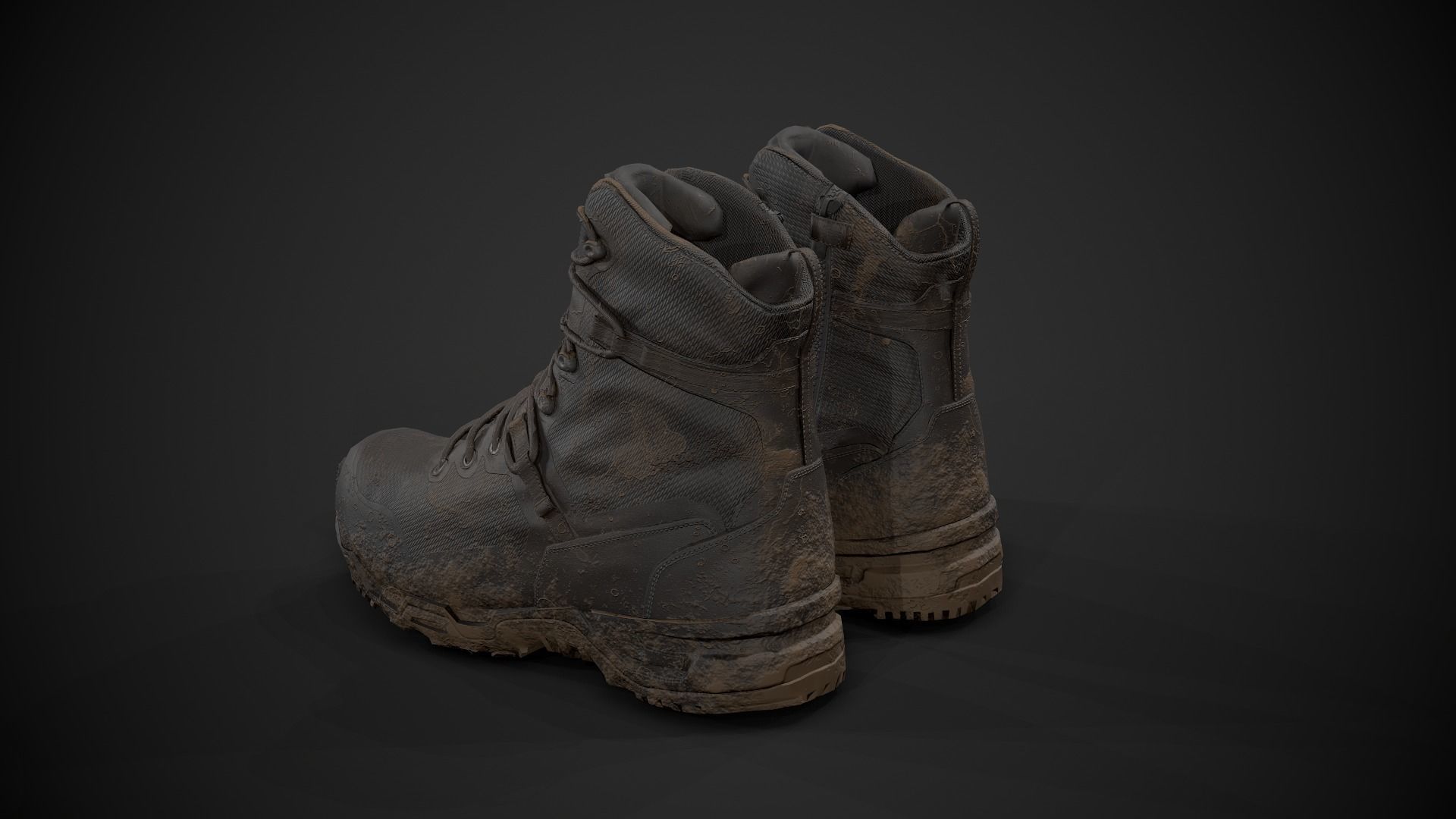 SWAT Alpha Fury Military Boot Low-poly 3D model_4