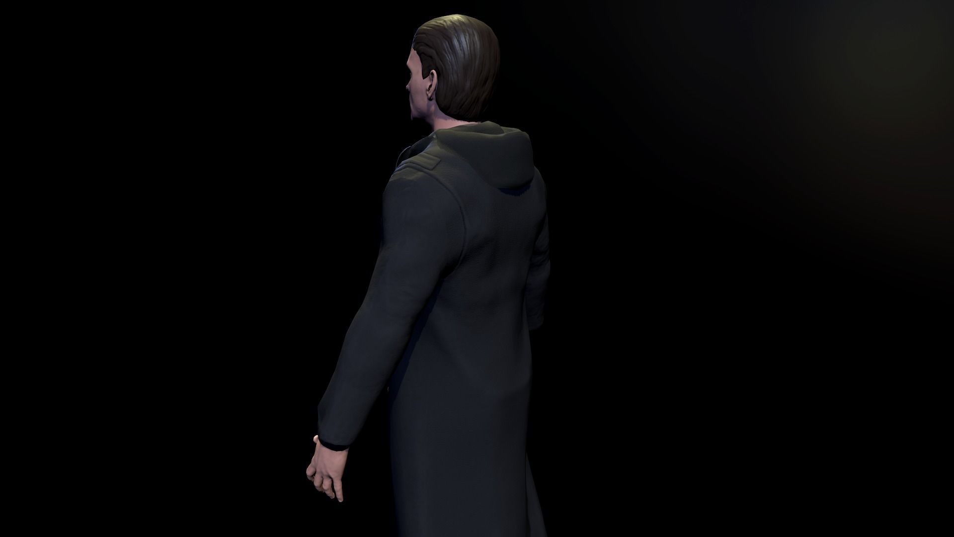 Male character Low-poly 3D model_6