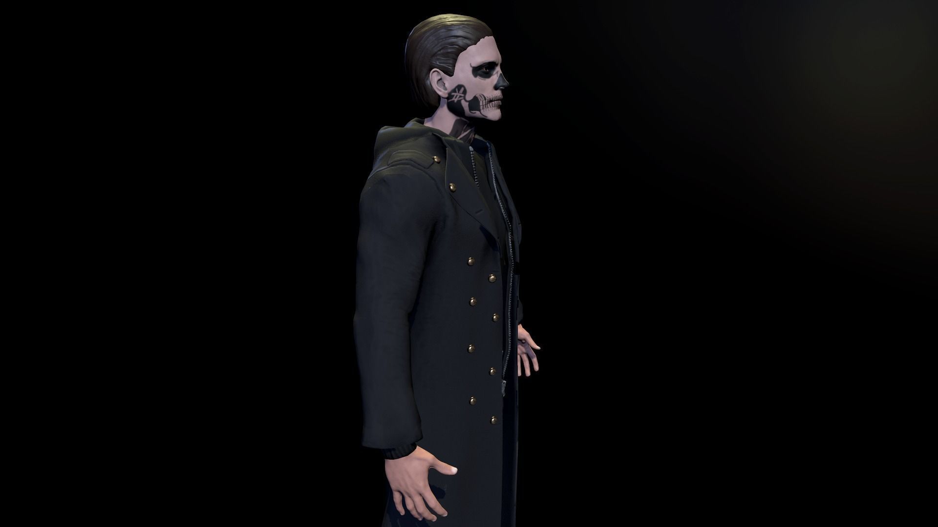 Male character Low-poly 3D model_9
