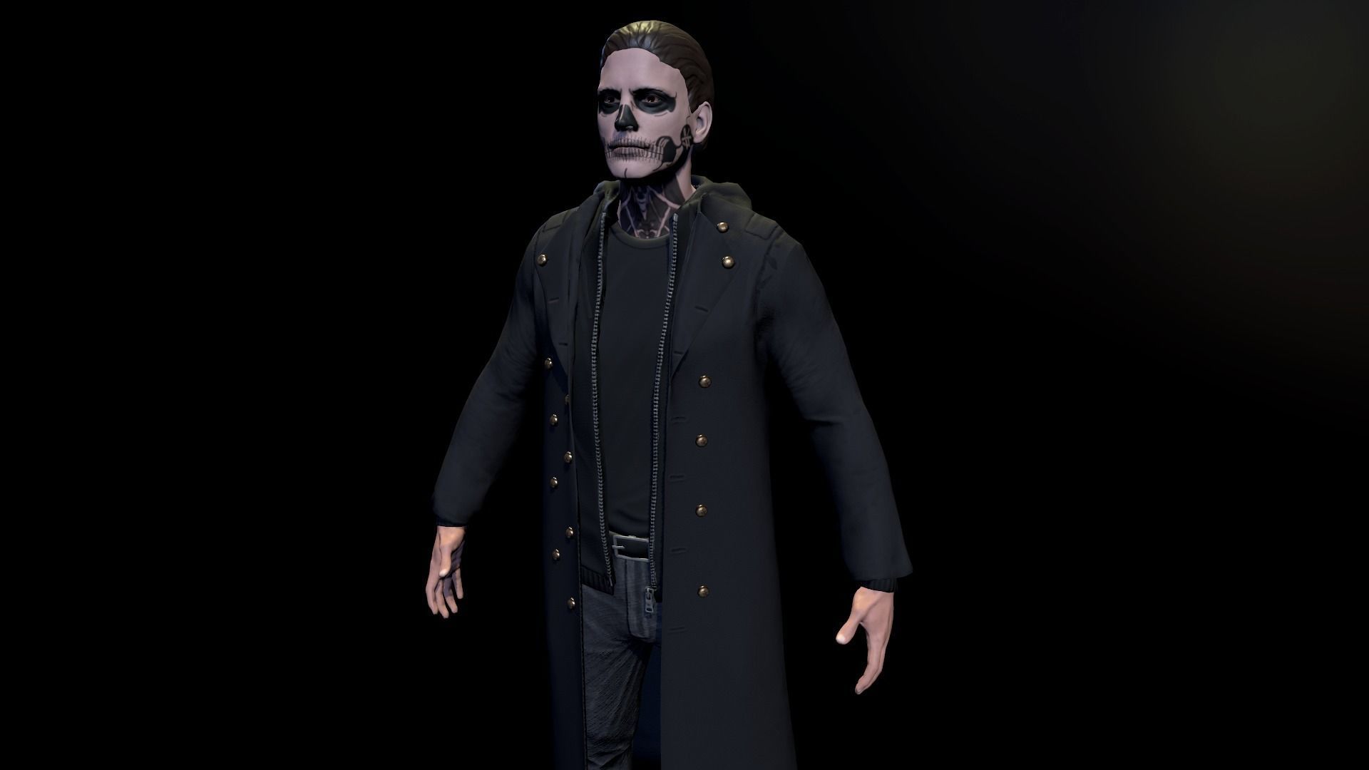 Male character Low-poly 3D model_12