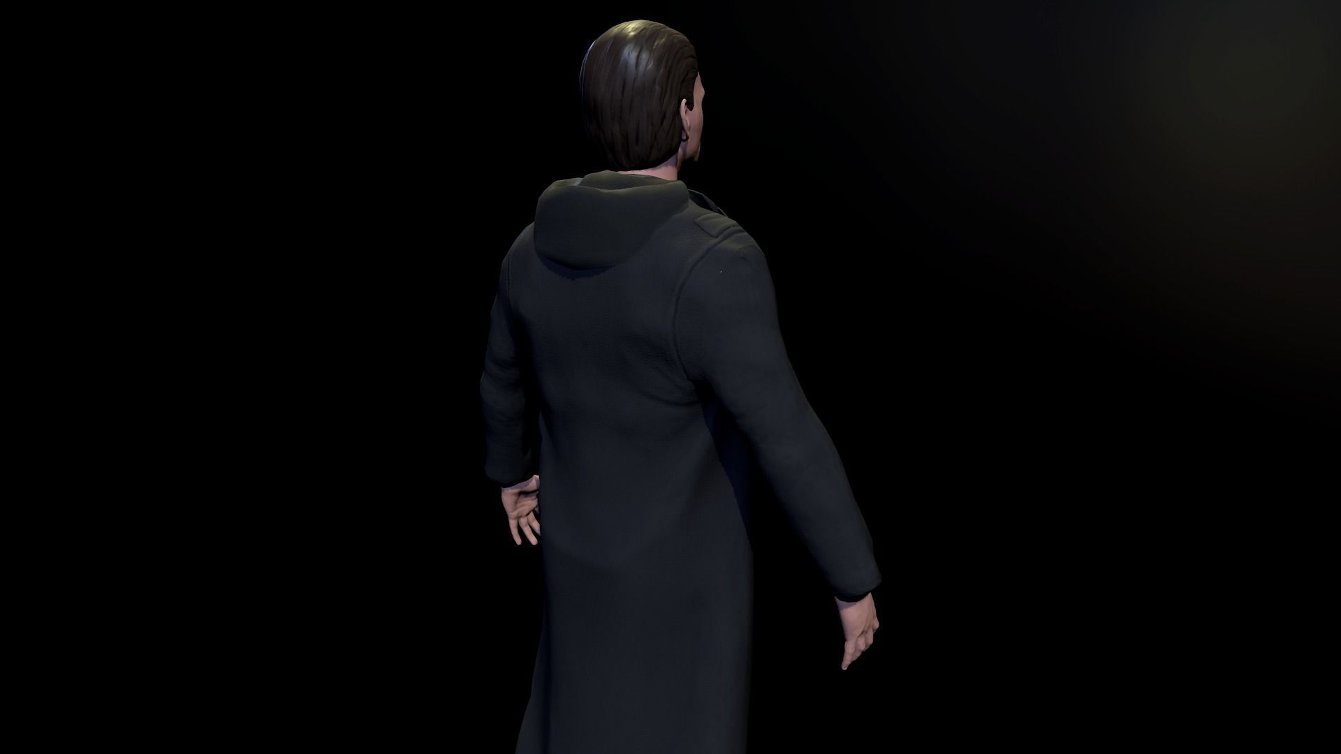 Male character Low-poly 3D model_5