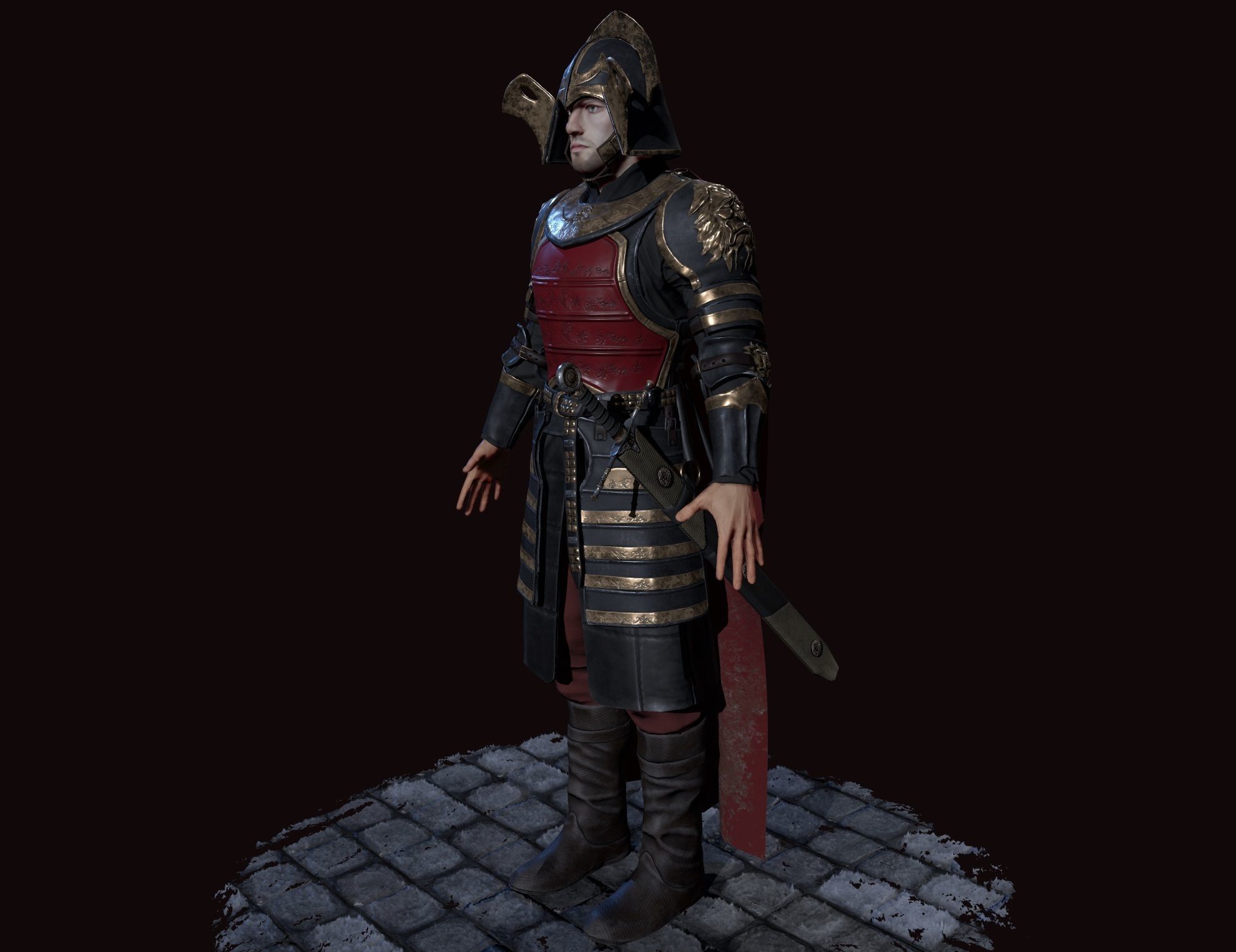lannister officer Low-poly 3D model_23