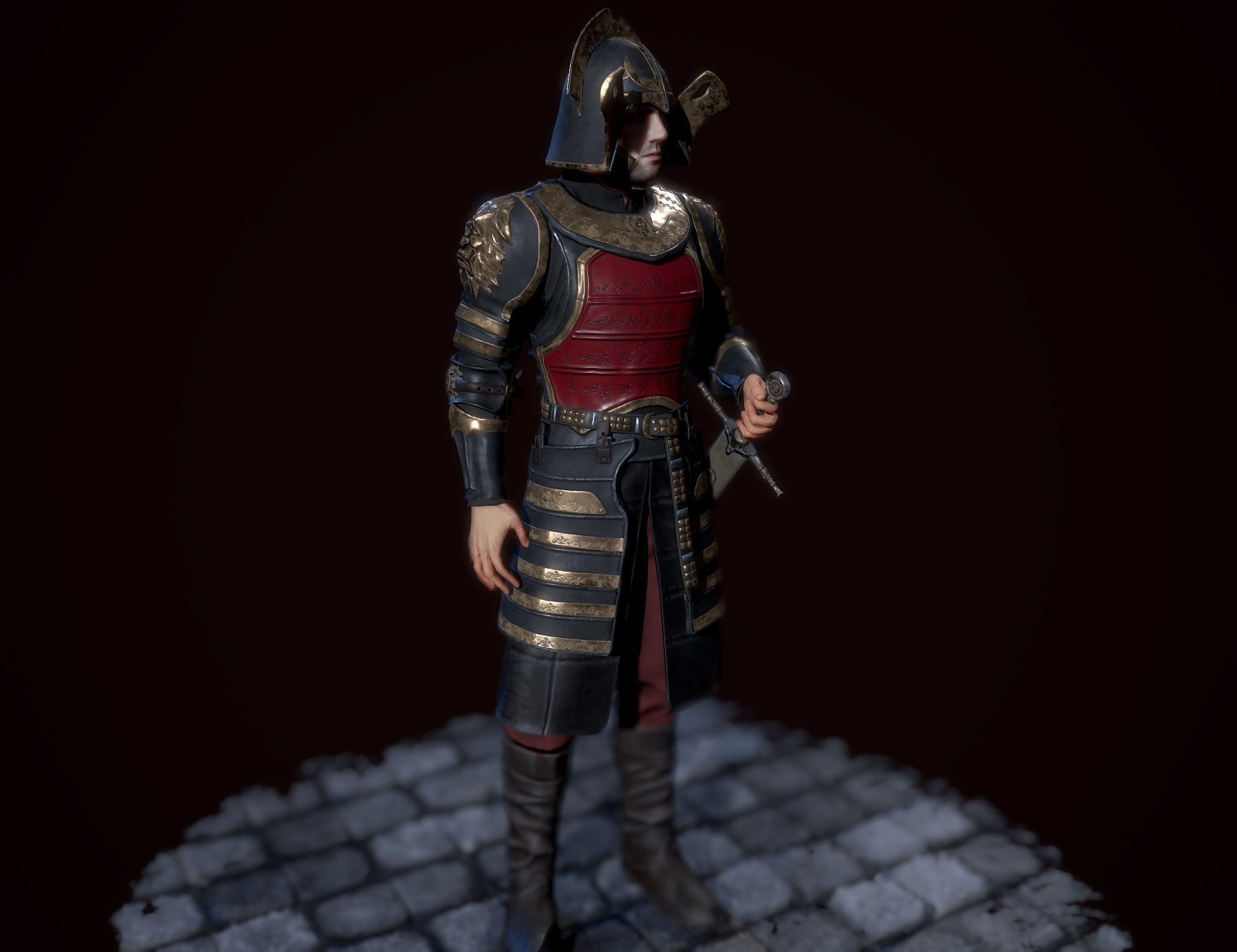 lannister officer Low-poly 3D model_9