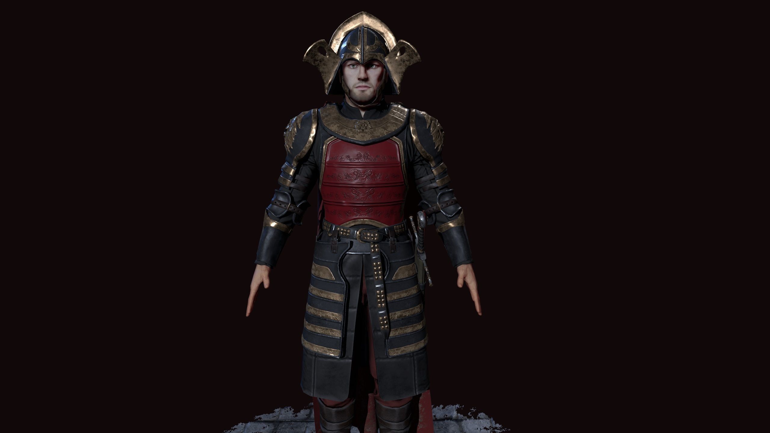 lannister officer Low-poly 3D model_4