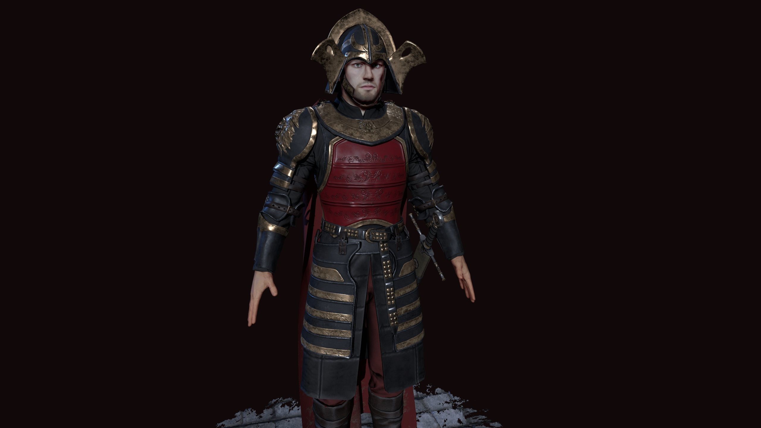 lannister officer Low-poly 3D model_6