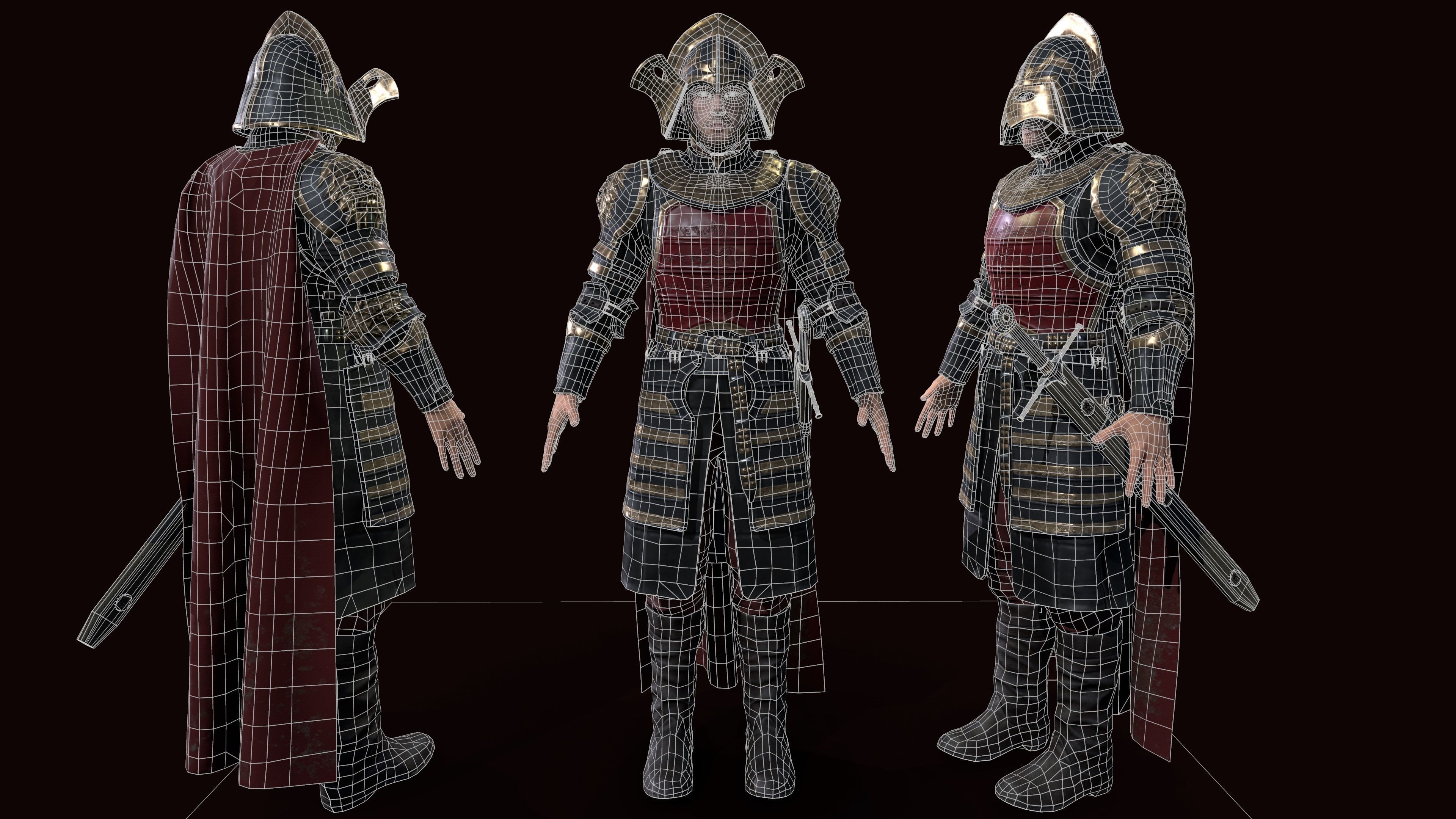 lannister officer Low-poly 3D model_1