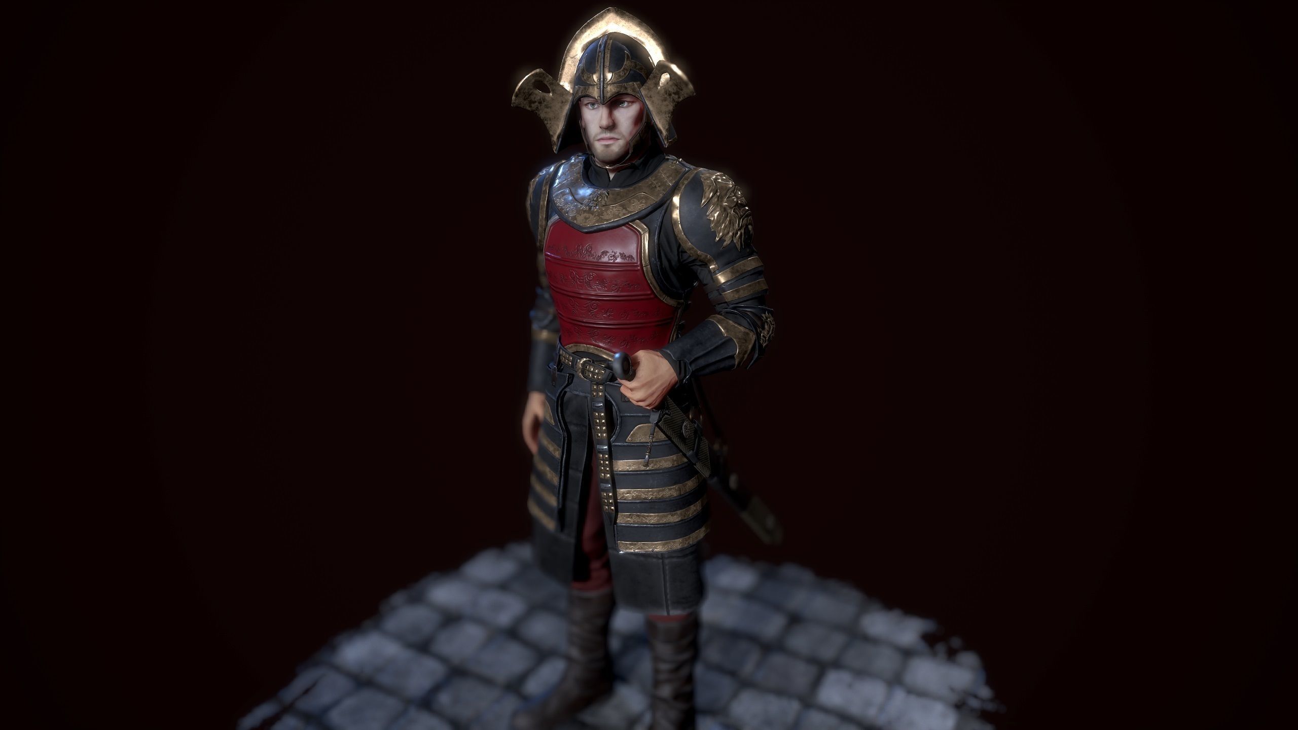 lannister officer Low-poly 3D model_5