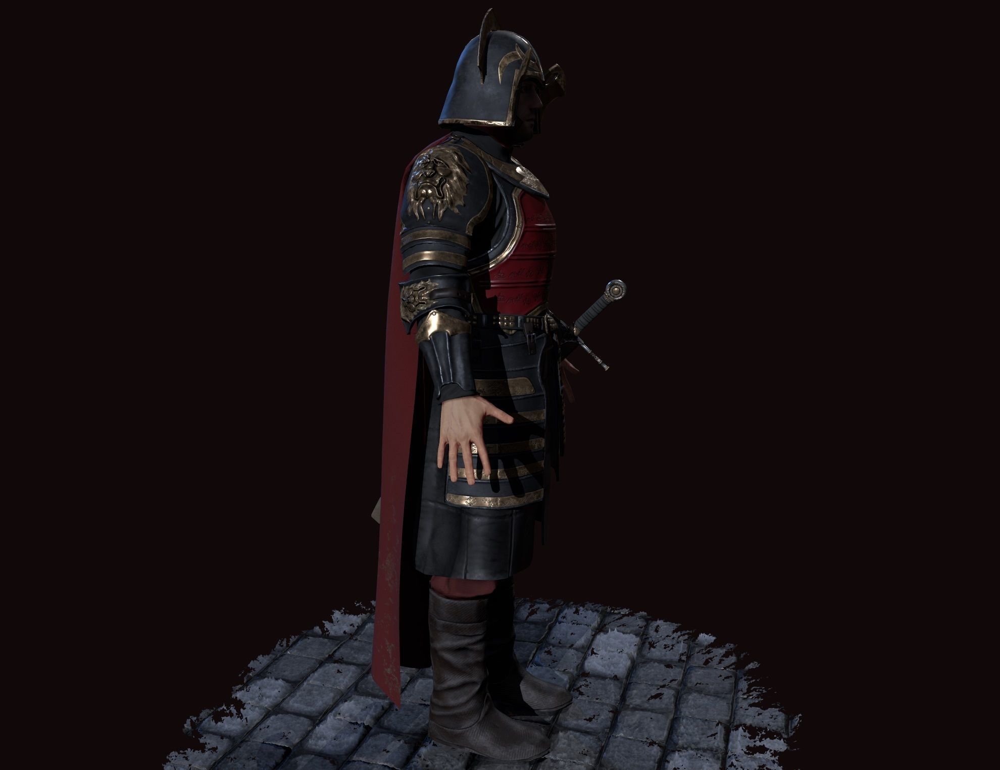 lannister officer Low-poly 3D model_29