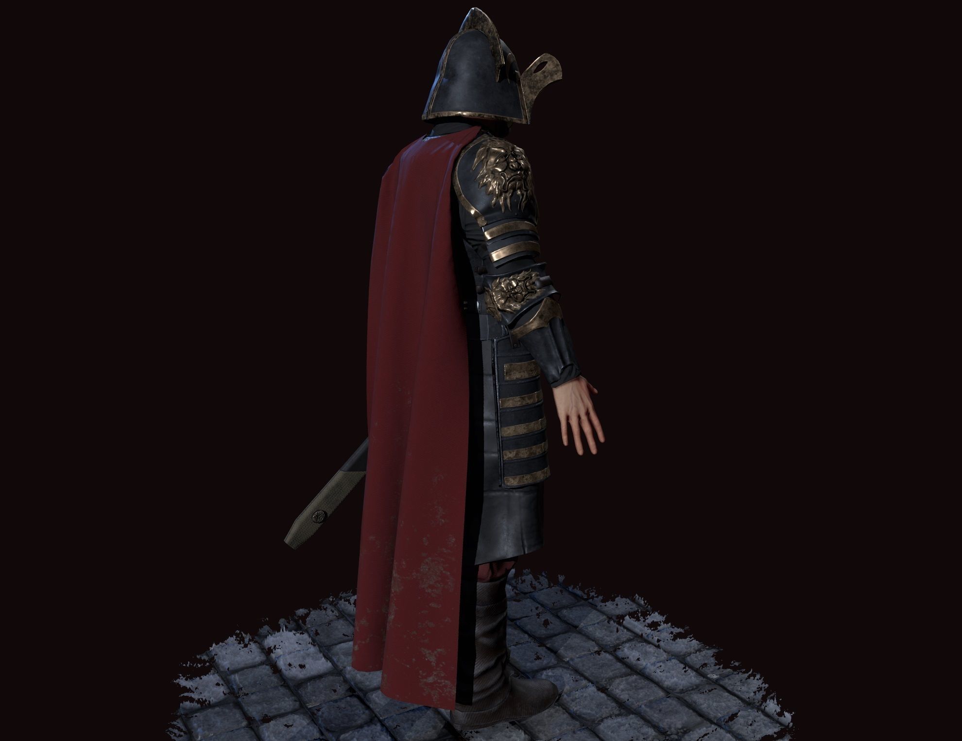 lannister officer Low-poly 3D model_28