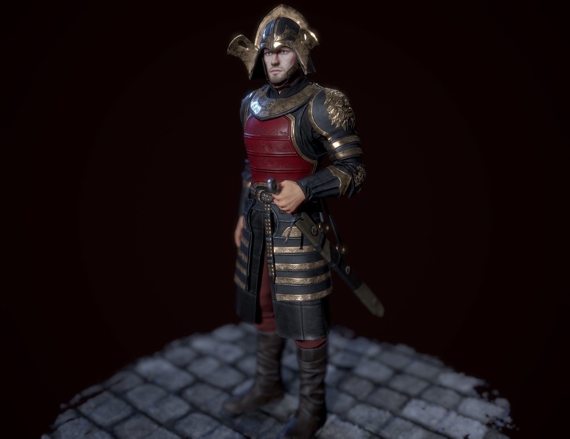 lannister officer Low-poly 3D model_11