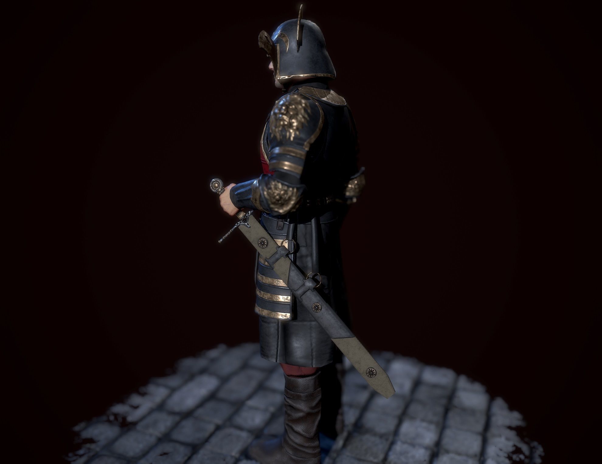 lannister officer Low-poly 3D model_13