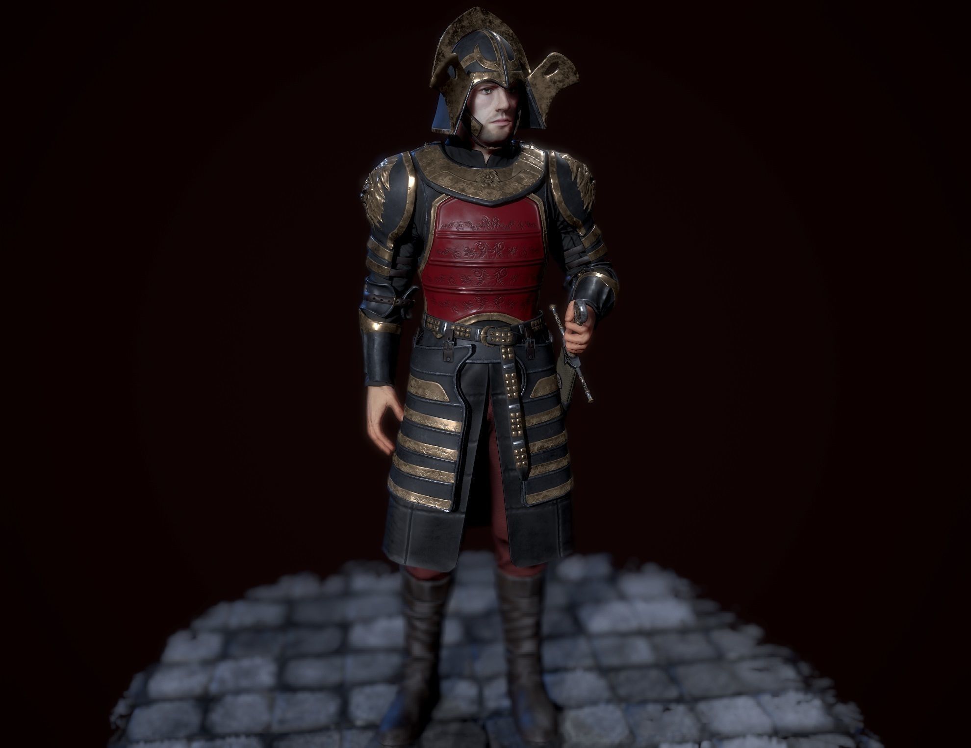 lannister officer Low-poly 3D model_10