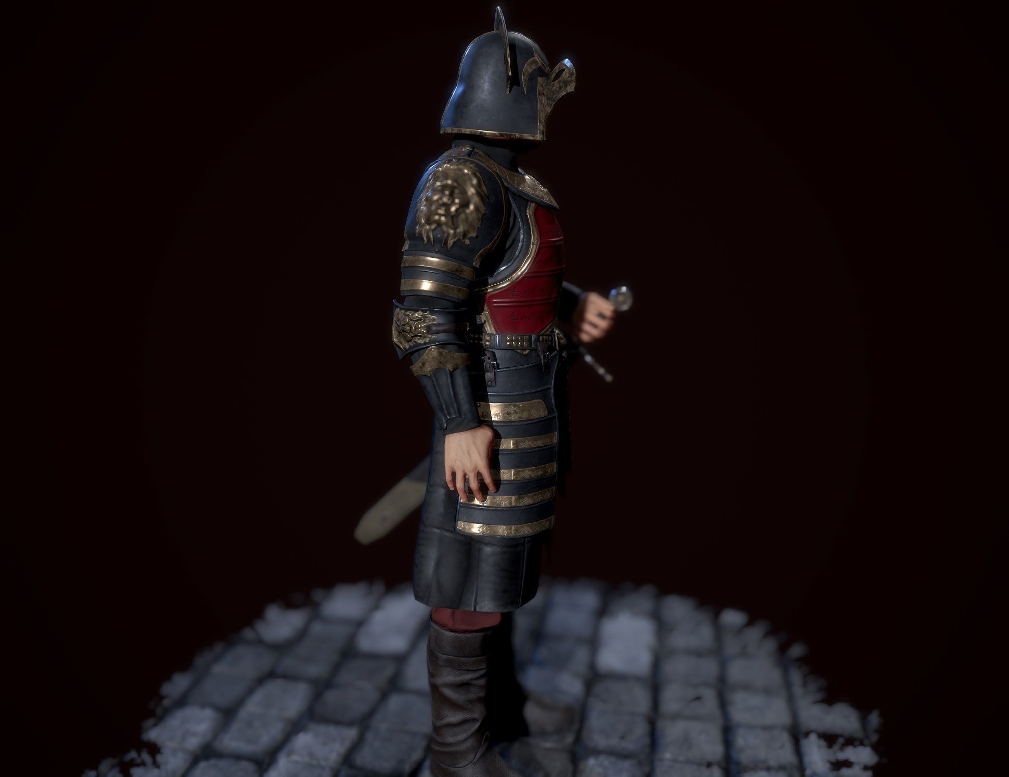 lannister officer Low-poly 3D model_20