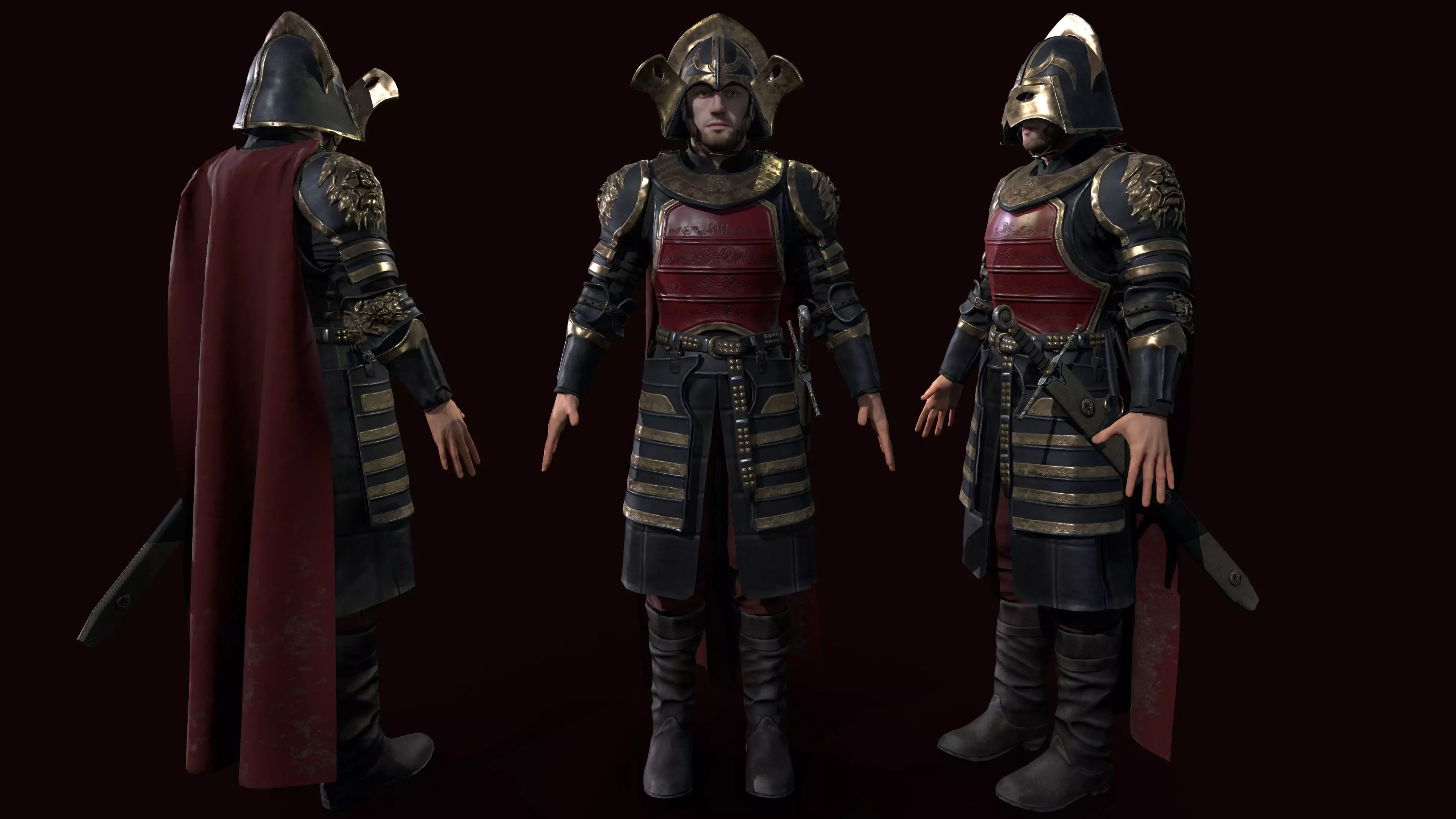 lannister officer Low-poly 3D model_0