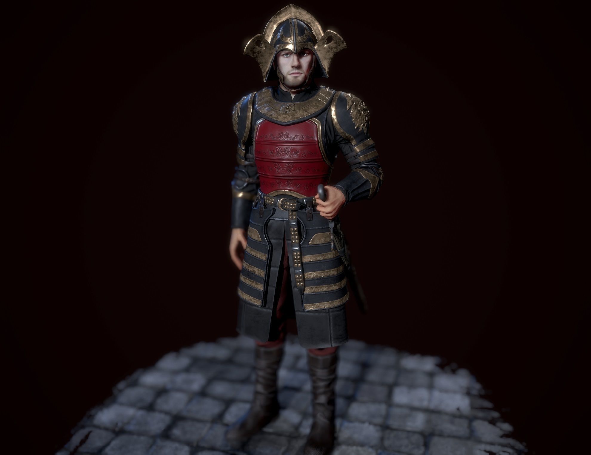 lannister officer Low-poly 3D model_8