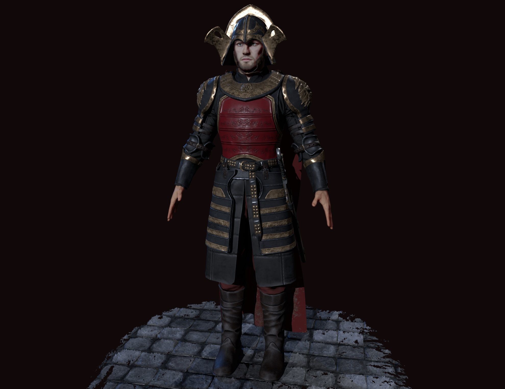 lannister officer Low-poly 3D model_22