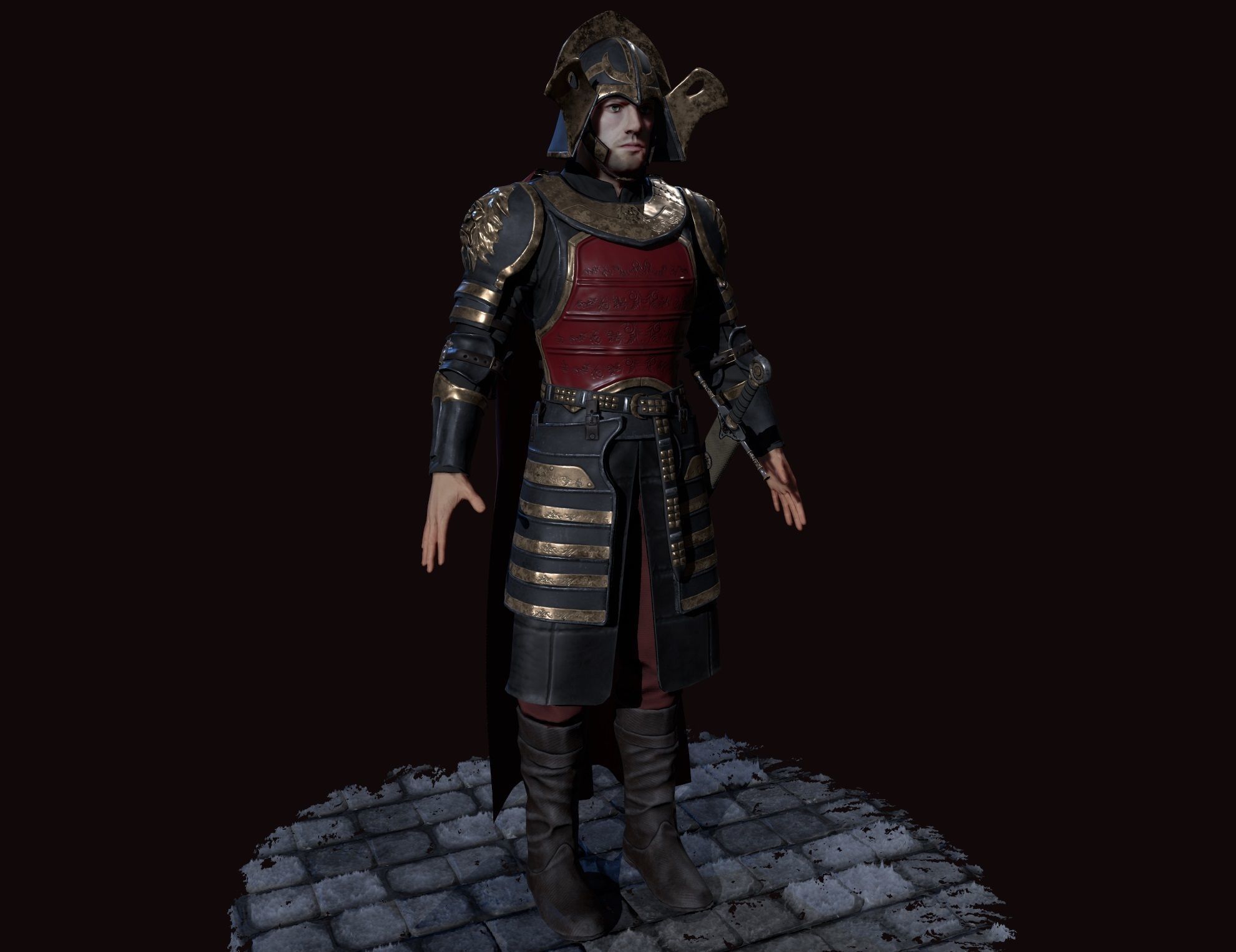 lannister officer Low-poly 3D model_27