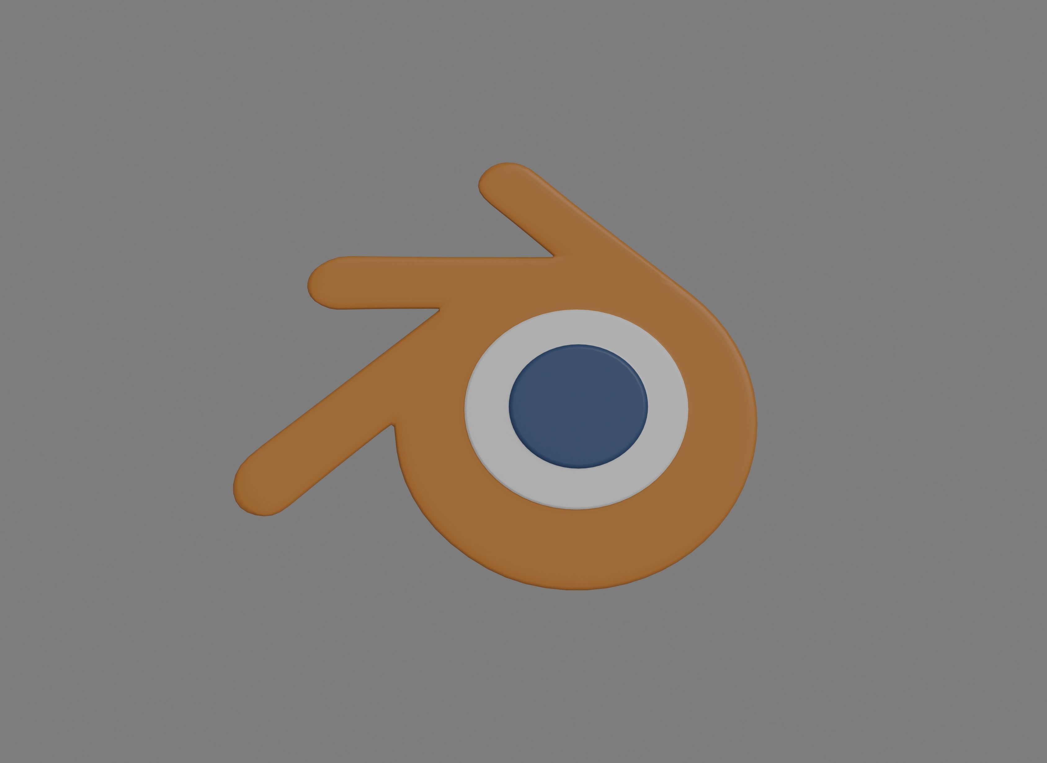Blender Logo 3D model_1