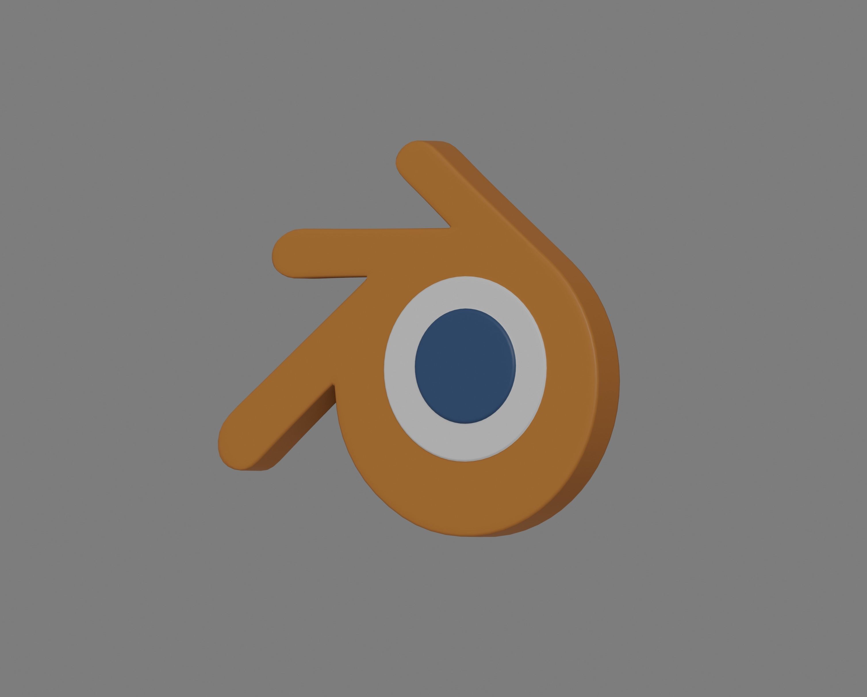Blender Logo 3D model_2