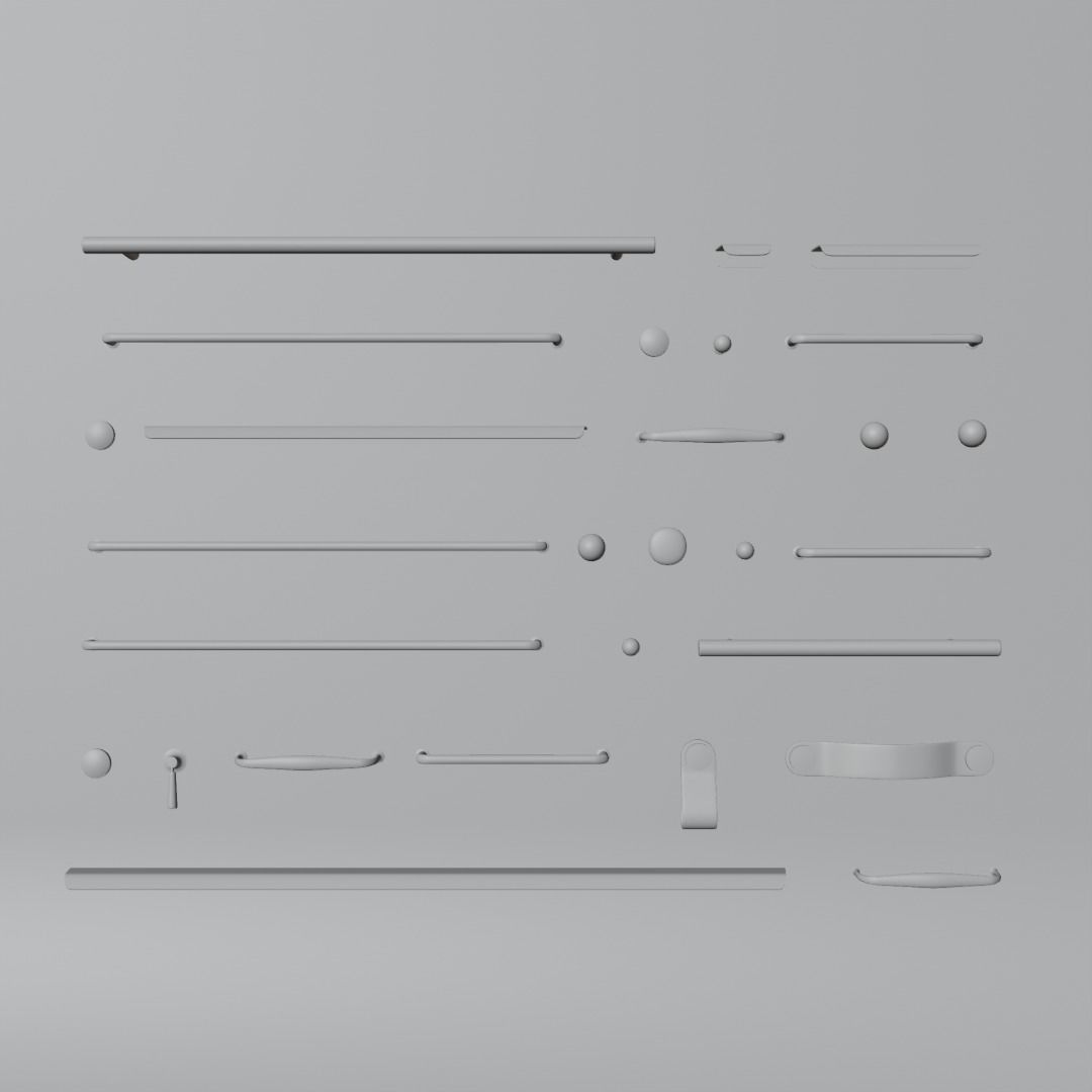 Ikea Handles and Knobs pack1 3D model_14