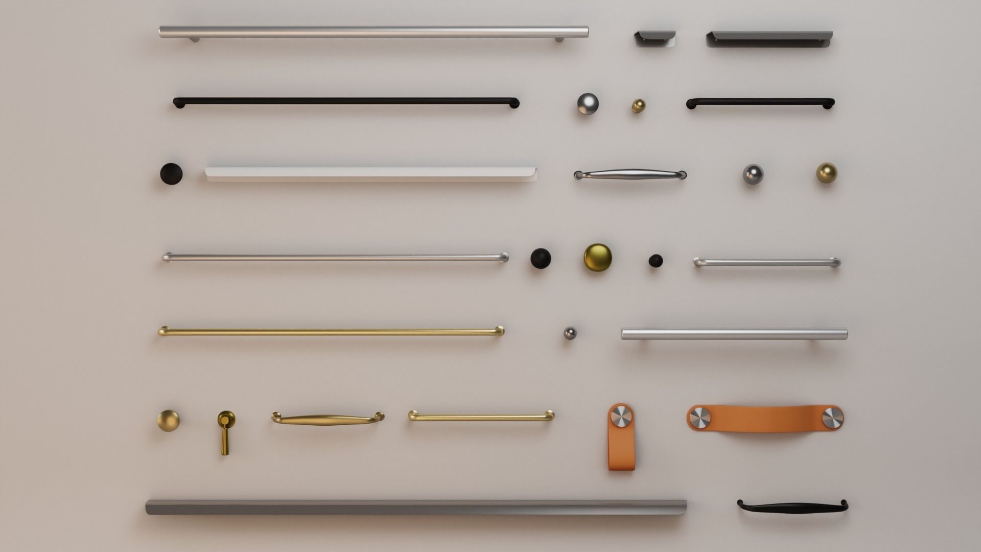 Ikea Handles and Knobs pack1 3D model_1