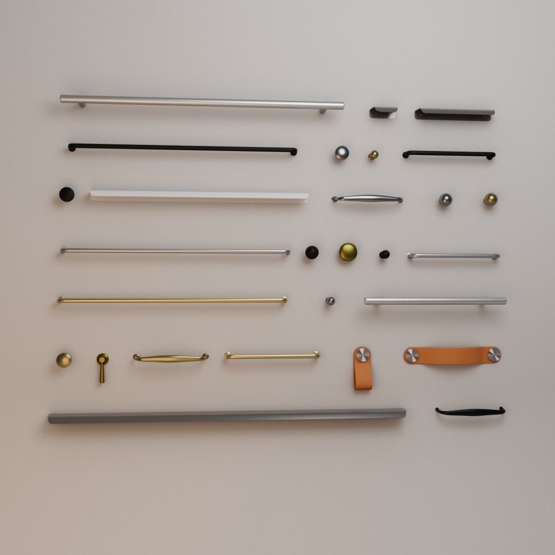 Ikea Handles and Knobs pack1 3D model_9