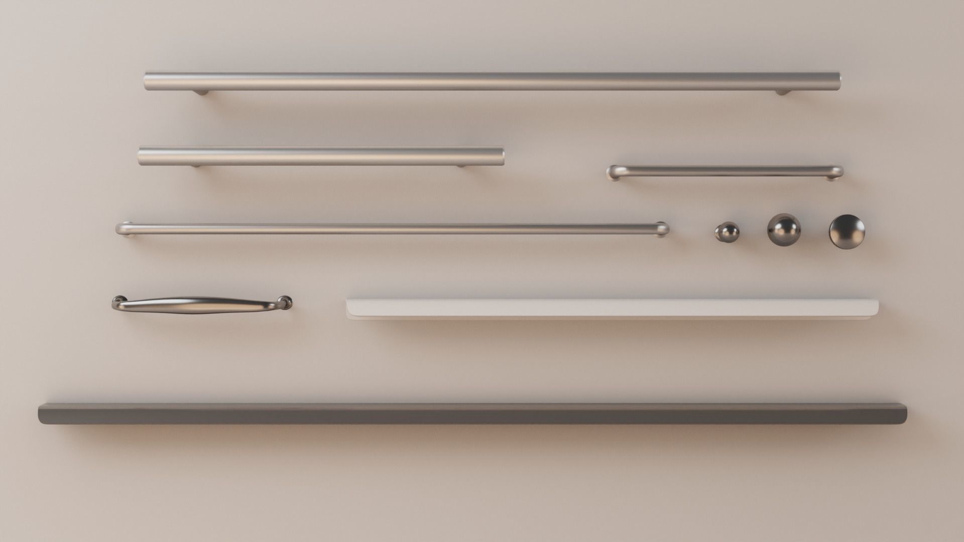 Ikea Handles and Knobs pack1 3D model_4