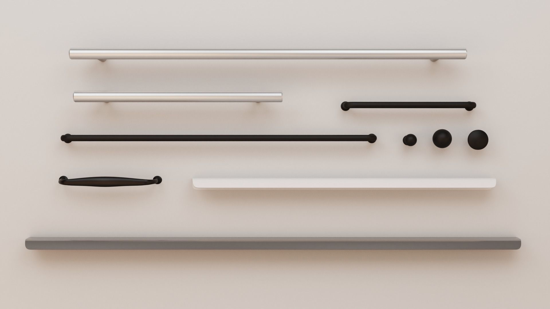 Ikea Handles and Knobs pack1 3D model_3