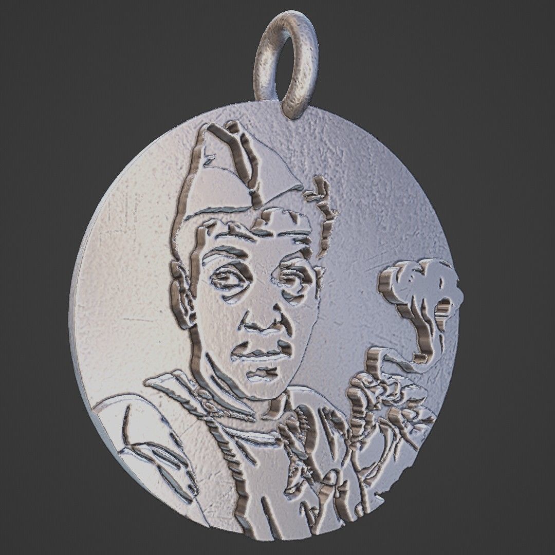 Cantinflas pendant 3D print model_3