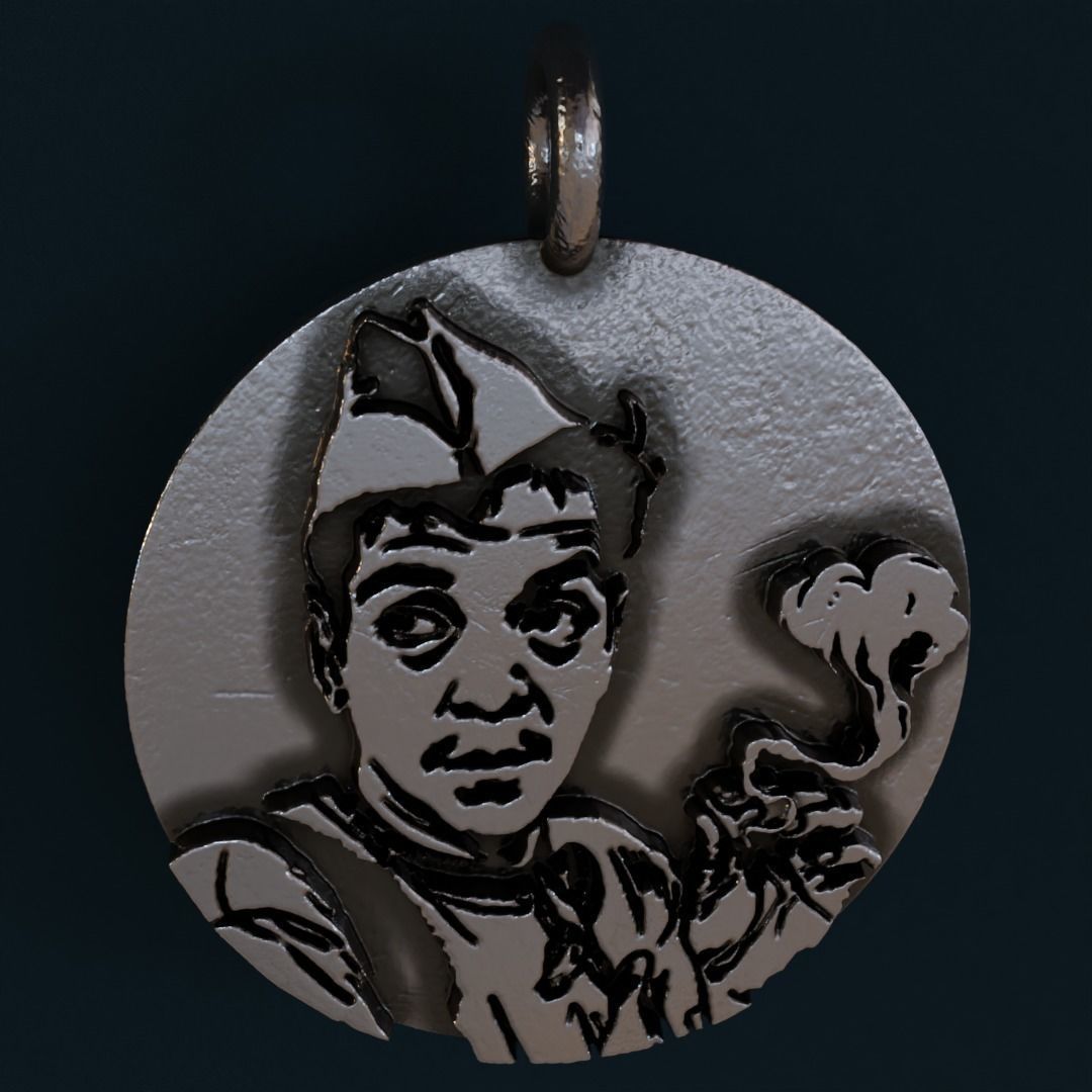 Cantinflas pendant 3D print model_4