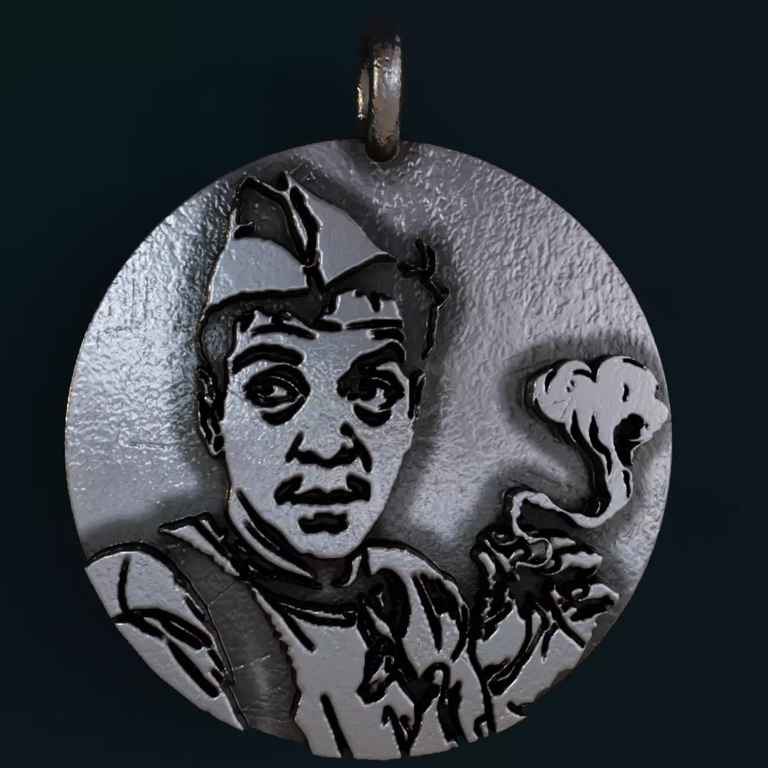 Cantinflas pendant 3D print model_0