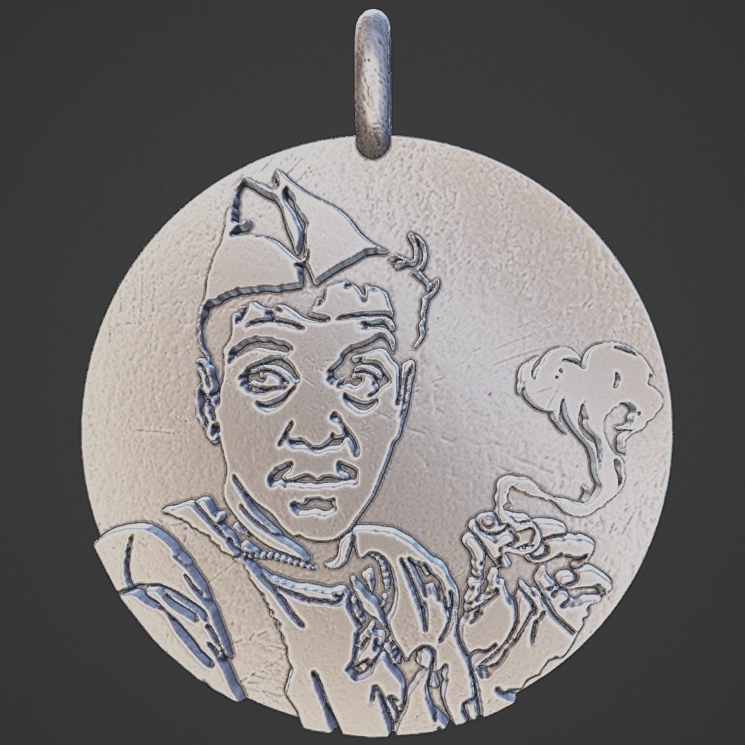Cantinflas pendant 3D print model_5